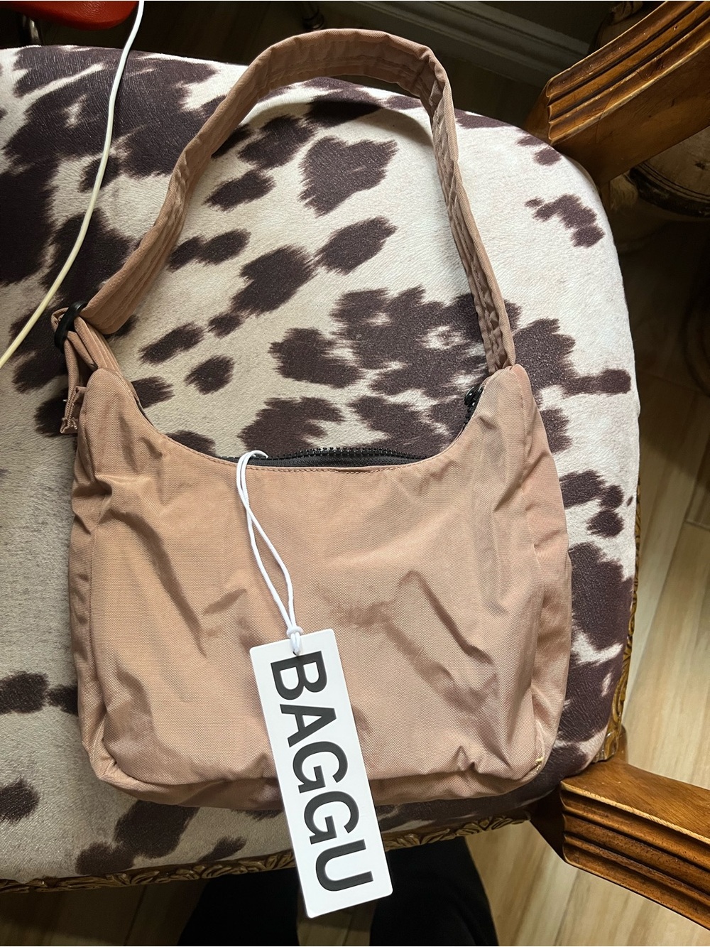 BAGGU Shoulder Bag in Dusty Rose